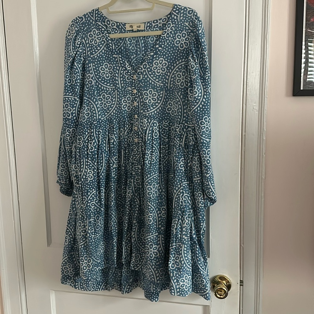 Madewell blue medallion dress